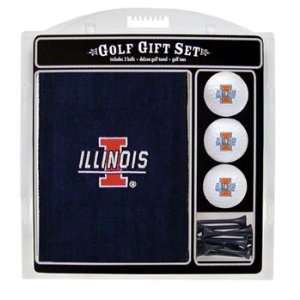  Illinois Illini College NCAA Golf Embroidered Gift Set 