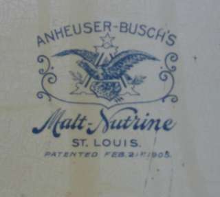 SUPER Color Litho 1905 Anheuser Busch Beer Tray/Plate  