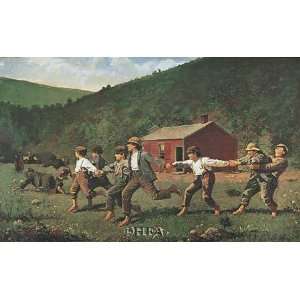  Snap the Whip by Winslow Homer. Size 6.13 X 10.00 Art 