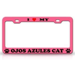  I LOVE MY OJOS AZULES Cat Pet Animal High Quality STEEL 