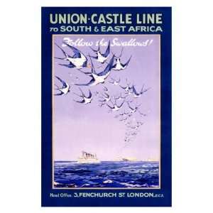  Union Castle Line to South Africa Giclee Poster Print 