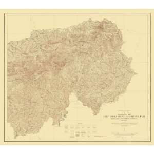  USGS TOPO MAP GREAT SMOKY MOUNTAINS NATIONAL PARK (TN/NC 