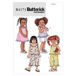 Butterick Patterns B4173 Toddlers/Childrens Top, Dress 