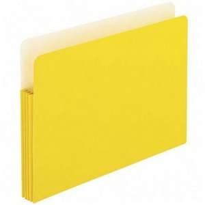   File Pocket, 3 1/2 Expansion, Letter, Yellow