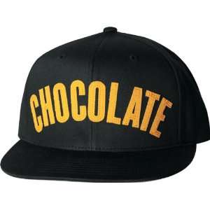  Chocolate League Hat Black/Yellow Snap Back Sports 