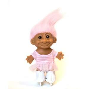   My Lucky Troll Ice Skater Troll Doll (Pastel Pink Hair) Toys & Games