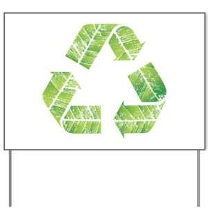  Yard Sign Recycle Symbol in Leaves 