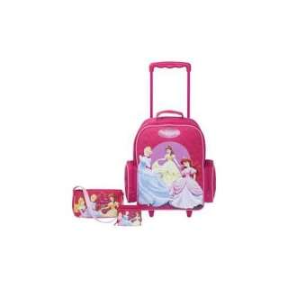 Disney Princess 3 Piece Luggage Wheeled Trolly Bag Set Brand New Gift 