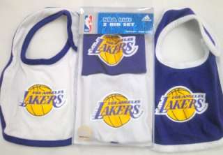 Adidas Los Angeles Lakers 2 Piece Infant Bib Set  