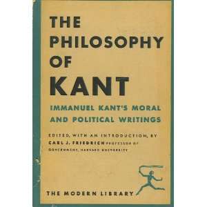   Kant (Modern Library) Immanuel Kants Moral and Political W Books