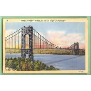   PostcardWashington BridgeHudson River New York City 