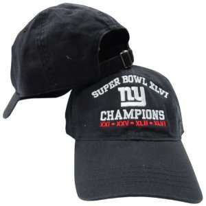  New York Giants Black 4X Super Bowl Champions Slouch 