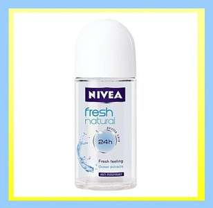 50ml NIVEA FRESH NATURAL Deo Deodorant ROLL ON 24h Freshness Feeling 