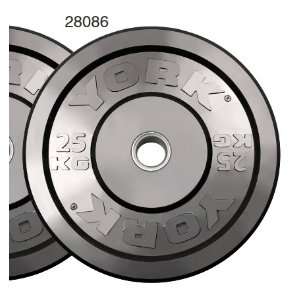  York Barbell 25 Kg Solid Rubber Training Bumper Plate 