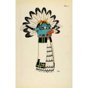   Tribal Ceremonial Kochina Doll Sio Shalako, Hopi   Original Lithograph