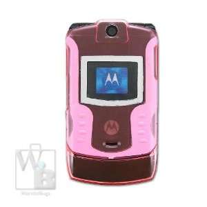  Kroo Motorola Razr v3 Skin Snap on Case   Pink   Clearance Sale 