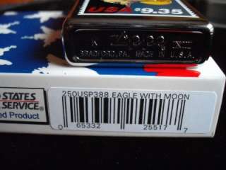 ZIPPO US POSTAL EAGLE WITH MOON STAMP LIGHTER MIB XIII  