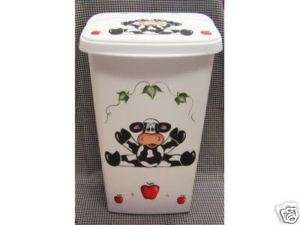 HP COW TRASH CAN/APPLES/KITCHEN/NEW BY MB  