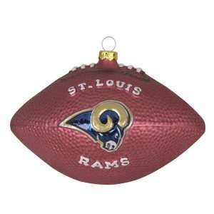   BSS   St. Louis Rams NFL Glass Football Ornament (5) 