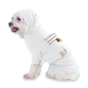   Hooded (Hoody) T Shirt with pocket for your Dog or Cat LARGE White