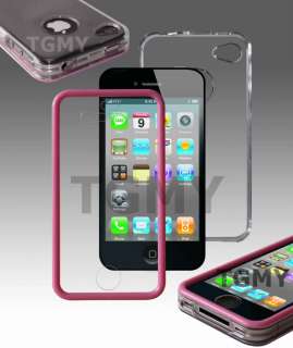 BLACK CLEAR TOUCHABLE HARD CASE FOR APPLE IPHONE 4 4G  