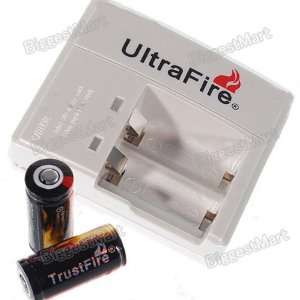  2Pcs TrustFire 16340 880mAh Rechargeable Batteries Plus 