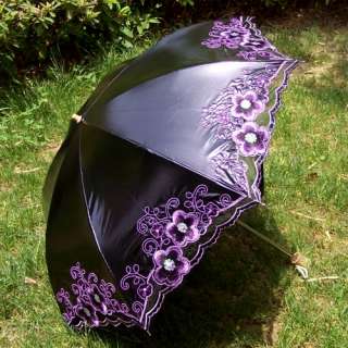 New luxurious Lace wedding Parasol Folding Umbrella UP  