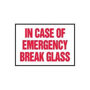   CASE OF EMERGENCY BREAK GLASS Adhesive Dura Vinyl   Each 3 1/2 x 5