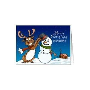  Evangeline   Christmas Deer Greeting Card Card Health 