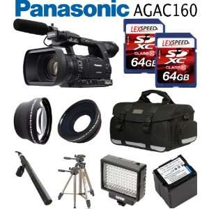 Panasonic AG AC160 AVCCAM HD Hand Held Camcorder + Rode 