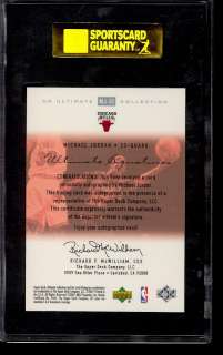 2000 UD Ultimate Signatures Super Michael Jordan AUTO #MJ S5 1/1 SGC 8 