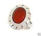 Dominique Dinouart Artisan Crafted Sterling Silver Carnelian Ring 7 w 