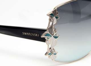 SWAROVSKI SK0010/S AQUARELLE SW10 SILV/BLK 16 SUNGLASS  