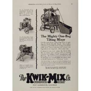  1925 Ad Kwik Mix 5L One Bag Tilting Concrete Mixer 