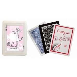  Baby Keepsake Pink Bridal Theme Personalized Playing Card 