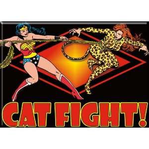  Wonder Woman Cat Fight Refrigerator Magnet
