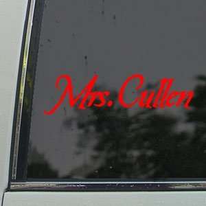  MRS CULLEN Twilight Red Decal Twilight Edward Vampires Red 