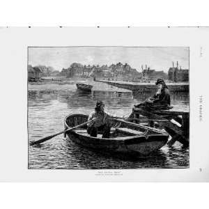  1873 Ferry Boat Man Lady Pier Romance Hamilton Macallum 