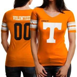   Football V Neck Premium T Shirt   Tennessee Orange