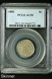  au50 nice example of this shield nickel ideal for mid grade typeset