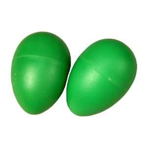  Egg Shakers, Plastic Pair Green Musical Instruments