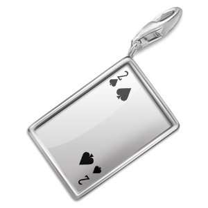FotoCharms Two of spades   Deuce / card game   Charm with Lobster 
