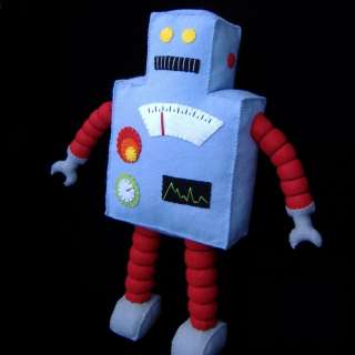 Retro Wind Up Robot Gears Toy Doll Felt Sewing Pattern  