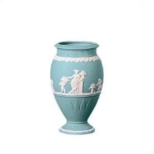  Jasperware White on Dark Turquoise Bountiful Vase Patio 
