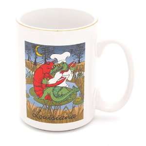  Louisiana Souvenir Dancing Alligator Coffee Mug 