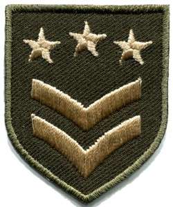 Army navy military insignia rank war biker retro applique iron on 