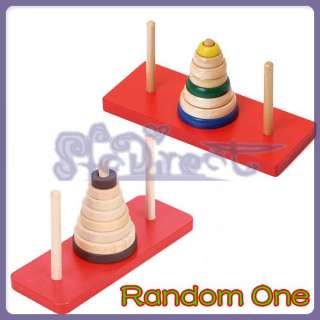   PUZZLE Toy IQ game The Tower of Hanoi Brain Teaser 8 Rings  