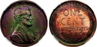 1910 1c NGC MS64 BN Richly Toned Lincoln Cent  