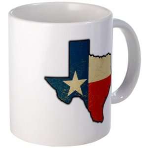    Mug (Coffee Drink Cup) Texas Flag Texas Shaped 