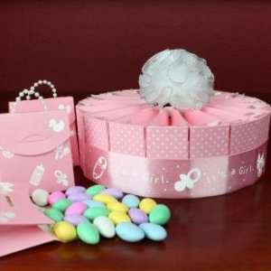  1 Tier Baby Shower Favor Cake Kit   Its a Girl
